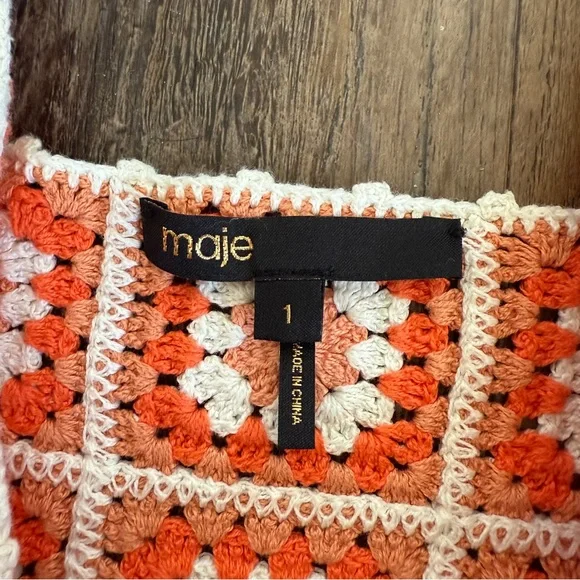 Maje orange granny square boho knit cottage tank top 1 is available for  purchase on au PAY Market - Imported Goods Online Store Co.Ltd. | au PAY  Market - Online Shopping Site